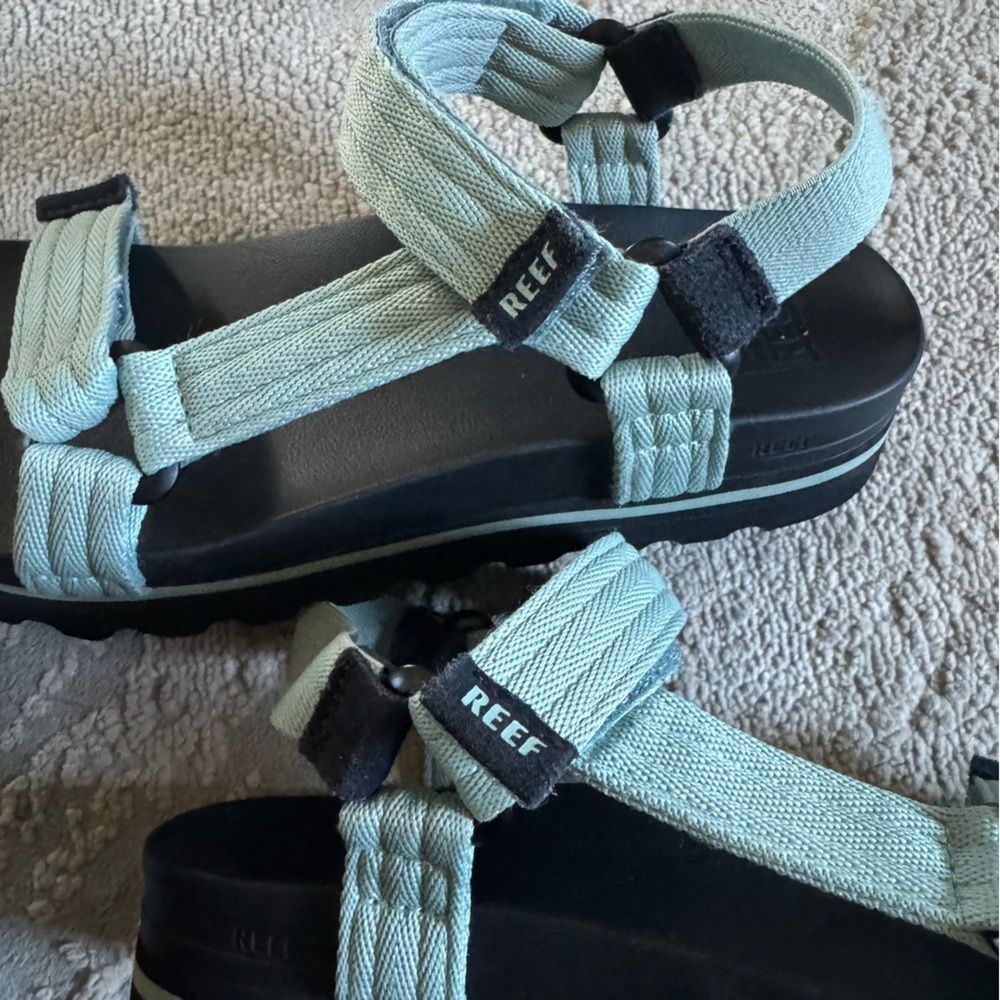 Reef sandals Cushion Rem Hi platform adjustable straps green comfort walking 8 - Picture 5 of 14